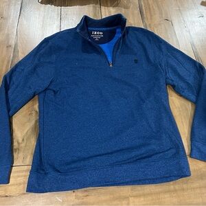 Izod Advantage Performance Men’s Fleece Quarter Zip Pullover, Size Medium, Blue